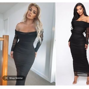 Fashion Nova: Top Trend Ruched Maxi Dress